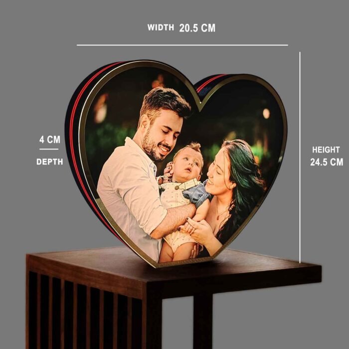 HEART TABLE LAMP COLOUR ( 24.5 X 20.5 X 4 )cm - Image 5