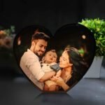 HEART TABLE LAMP COLOUR ( 24.5 X 20.5 X 4 )cm